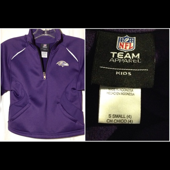 NFL Team Apparel Size 4 Baltimore Ravens Pullover - Picture 6 of 6